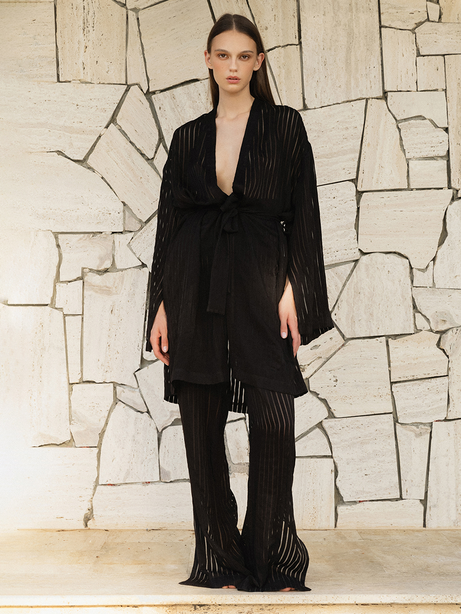 Cushy set in viscose / black