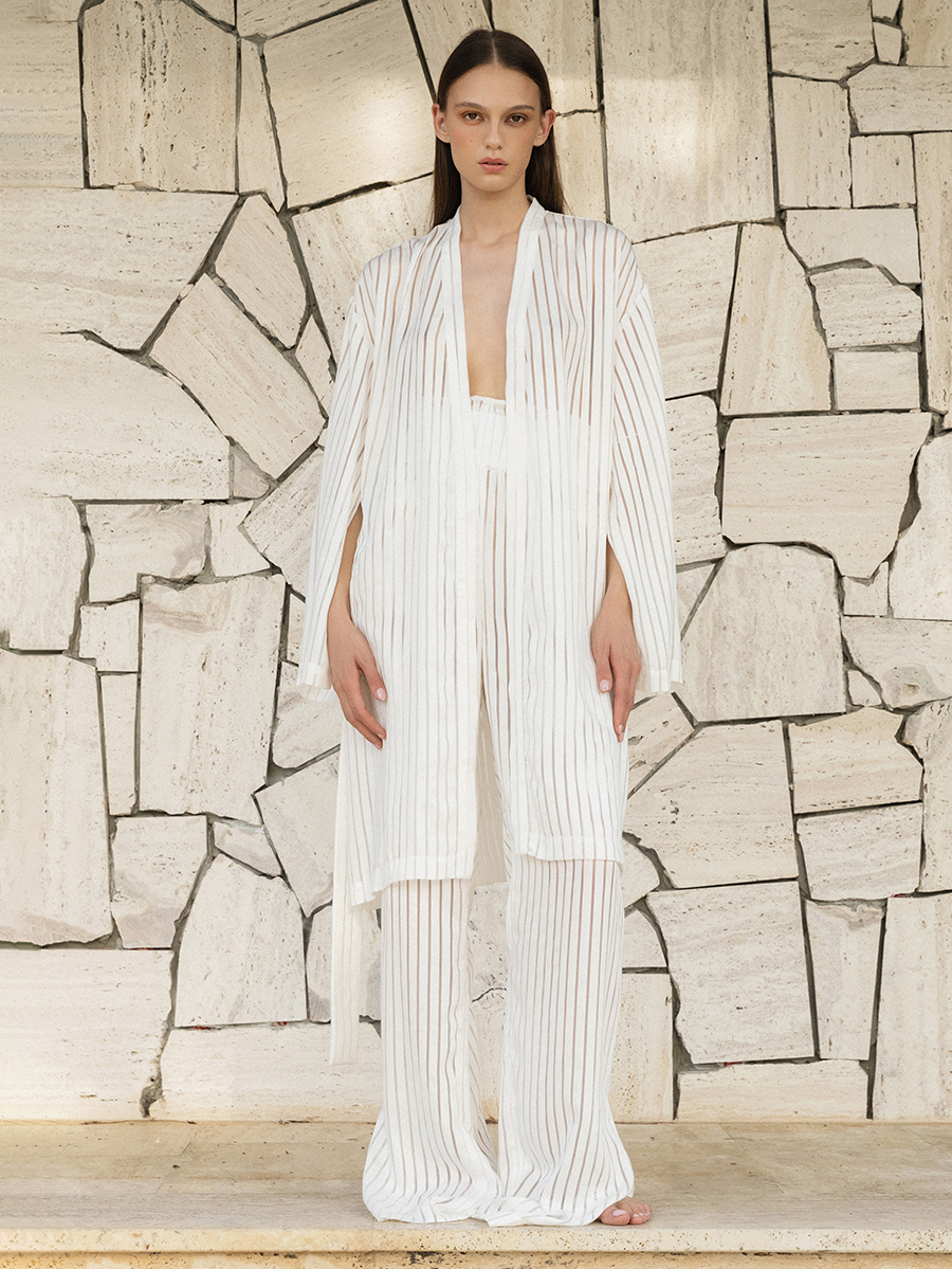 Cushy set in viscose / white 